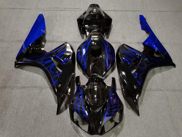 Schwarz Glänzend Blau Flame 2006-2007 CBR1000RR Motorrad Verkleidung