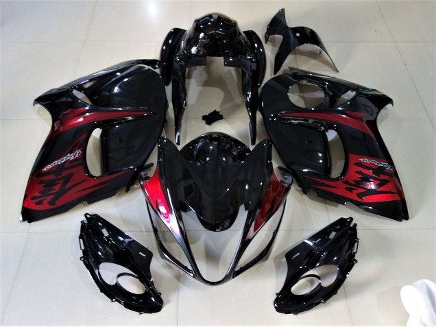 Schwarz Glänzend & Bonbonrot 2008-2020 GSXR 1300 Motorrad Verkleidung