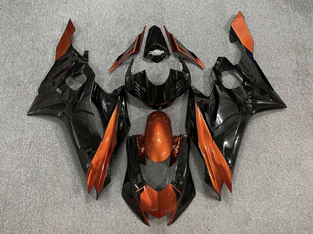Schwarz Glänzend & Gebranntes Orange 2017-2021 R6 Motorrad Verkleidung