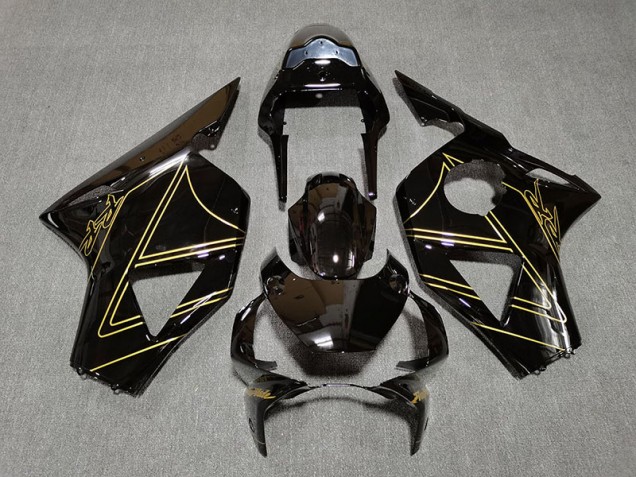 Schwarz Glänzend & Gold 2002-2003 CBR954RR Motorrad Verkleidung