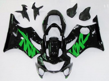 Schwarz Glänzend & Grün 1999-2000 CBR600 F4 Motorrad Verkleidung