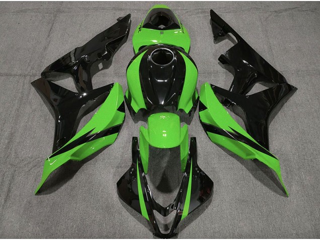 Schwarz Glänzend & Grün 2007-2008 CBR600RR Motorrad Verkleidung
