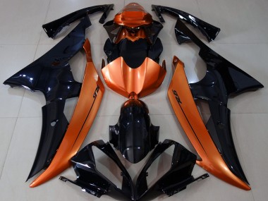 Schwarz Glänzend & Hellorange 2008-2016 R6 Motorrad Verkleidung