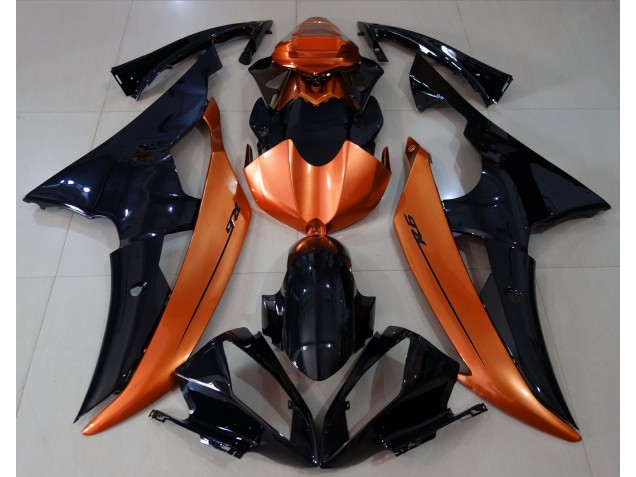 Schwarz Glänzend & Hellorange 2008-2016 R6 Motorrad Verkleidung