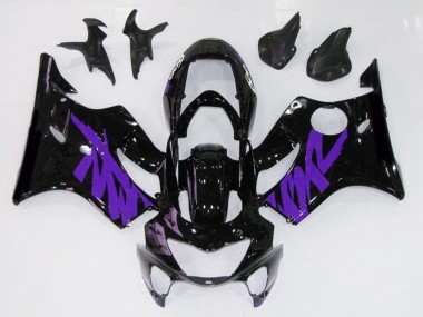 Schwarz Glänzend & Lila 1999-2000 CBR600 F4 Motorrad Verkleidung