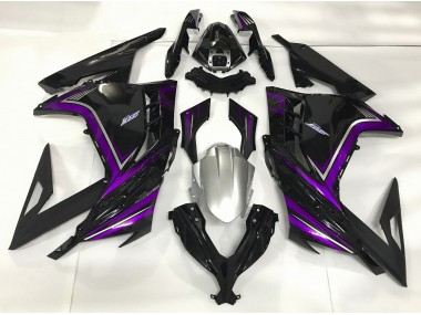 Schwarz Glänzend & Lila 2013-2018 Ninja 300 Motorrad Verkleidung