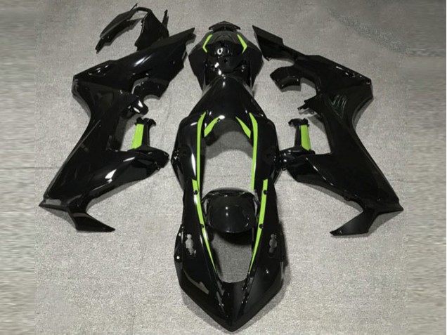 Schwarz Glänzend & Limettengrünes Futter 2017-2023 CBR1000RR Motorrad Verkleidung
