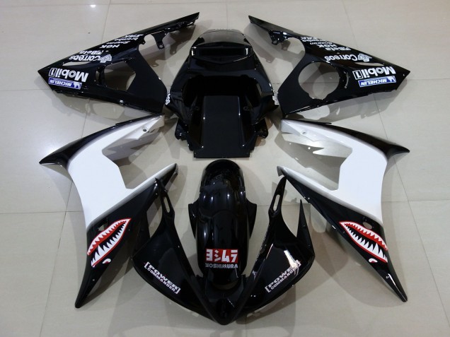 Schwarz Glänzend & Logos 2006-2007 R6 Motorrad Verkleidung