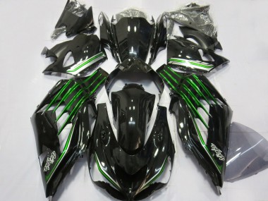 Schwarz Glänzend Mit Grün 2012-2021 ZX14R Motorrad Verkleidung