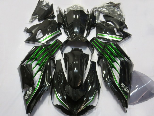 Schwarz Glänzend Mit Grün 2012-2021 ZX14R Motorrad Verkleidung