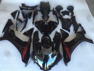 Schwarz Glänzend Mit Rotem Logo 2015-2019 R1 Motorrad Verkleidung
