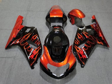 Schwarz Glänzend & Orange 2001-2003 GSXR 600-750 Motorrad Verkleidung