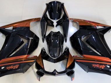 Schwarz Glänzend & Orange 2008-2012 Ninja 250 Motorrad Verkleidung