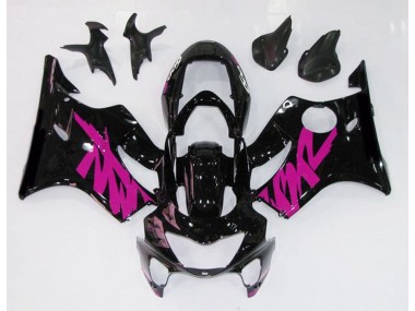Schwarz Glänzend & Pink 1999-2000 CBR600 F4 Motorrad Verkleidung