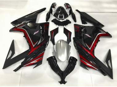 Schwarz Glänzend & Rot 2013-2018 Ninja 300 Motorrad Verkleidung