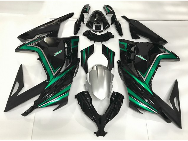 Schwarz Glänzend & Smaragdgrün 2013-2018 Ninja 300 Motorrad Verkleidung