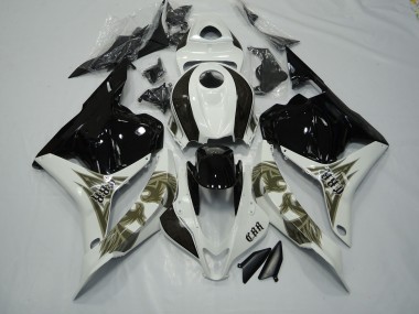 Schwarz Gold & Weiß 2009-2012 CBR600RR Motorrad Verkleidung