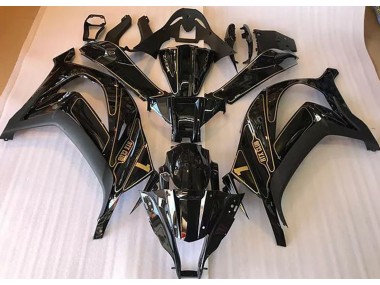 Schwarz & Gold 2016-2019 ZX10R Motorrad Verkleidung