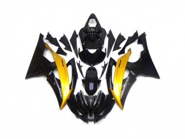 Schwarz & Gold Glänzend 2008-2016 R6 Motorrad Verkleidung