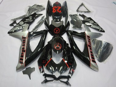 Schwarz Grau Jordan 2008-2010 GSXR 600-750 Motorrad Verkleidung