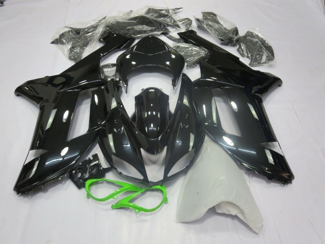 Schwarz-Grün Glänzend 2007-2008 ZX6R Motorrad Verkleidung