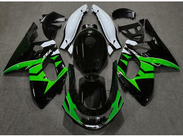 Schwarz-Grün Glänzend & Glänzend Weiß 1998-2007 YZF600 Motorrad Verkleidung