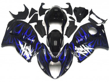 Schwarz Mit Tiefes Blau Flamme 1997-2007 GSXR 1300 Motorrad Verkleidung