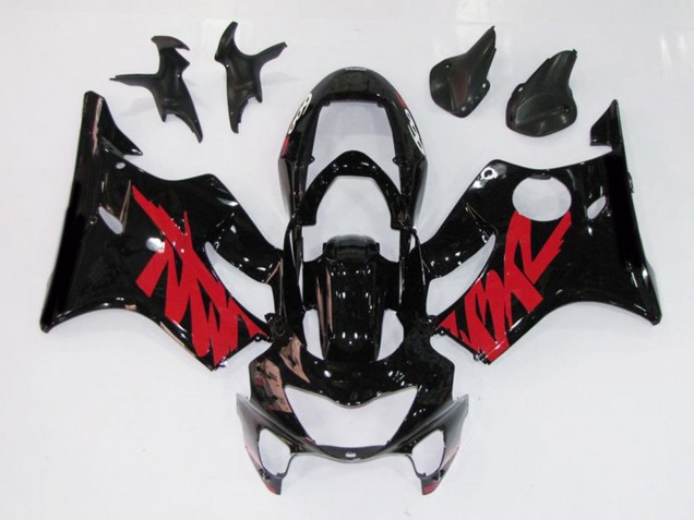 Schwarz Rot Glänzend Aufkleber 1999-2000 CBR600 F4 Motorrad Verkleidung