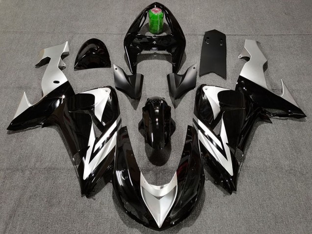 Schwarz & Silber 2006-2007 ZX10R Motorrad Verkleidung