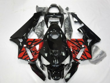 Schwarz & Tribal-Rot 2005-2006 CBR600RR Motorrad Verkleidung