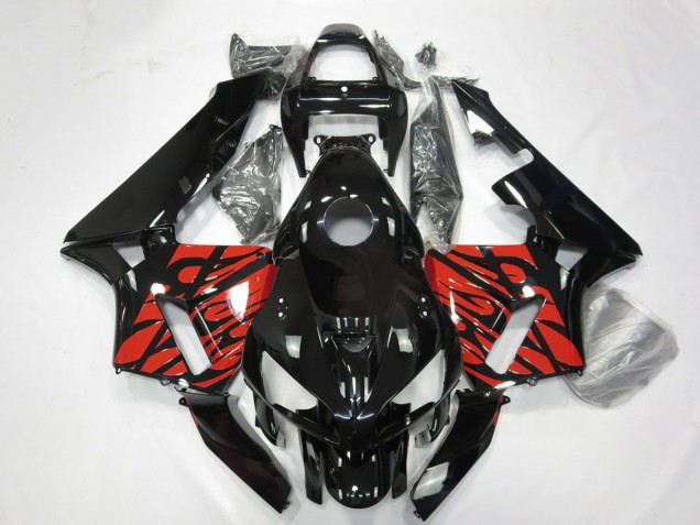 Schwarz & Tribal-Rot 2005-2006 CBR600RR Motorrad Verkleidung