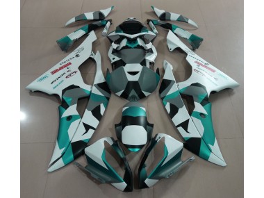 Seeschaumgrün Schnee Tarnung 2008-2016 R6 Motorrad Verkleidung