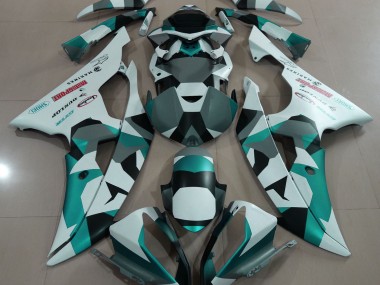 Seeschaumgrün Schnee Tarnung 2008-2016 R6 Motorrad Verkleidung