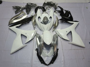 Silber & Weiß 2009-2016 GSXR 1000 Motorrad Verkleidung