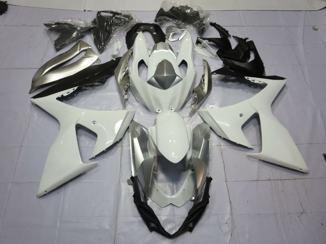 Silber & Weiß 2009-2016 GSXR 1000 Motorrad Verkleidung