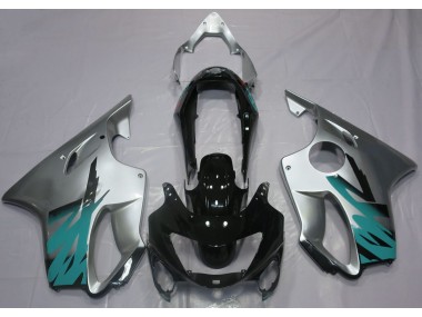 Silber Glänzend & Blaugrün 1999-2000 CBR600 F4 Motorrad Verkleidung