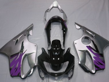 Silber Glänzend & Lila 1999-2000 CBR600 F4 Motorrad Verkleidung