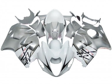 Silber & Glänzend Weiß OEM Stil 1997-2007 GSXR 1300 Motorrad Verkleidung