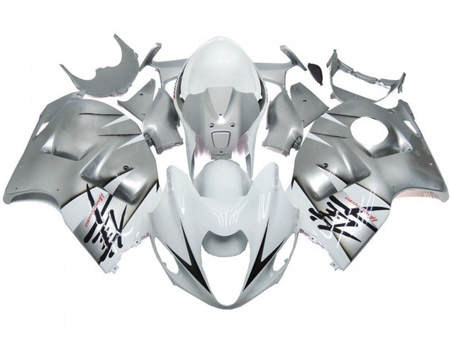 Silber & Glänzend Weiß OEM Stil 1997-2007 GSXR 1300 Motorrad Verkleidung