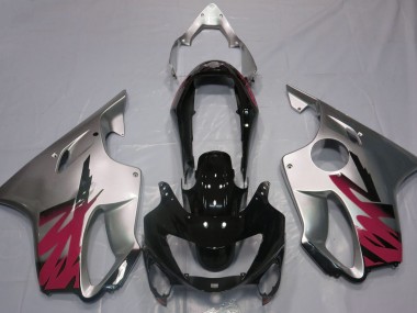 Silber Glänzend & Rot 1999-2000 CBR600 F4 Motorrad Verkleidung