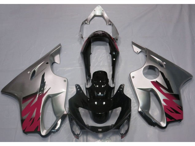 Silber Glänzend & Rot 1999-2000 CBR600 F4 Motorrad Verkleidung