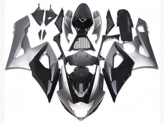 Silber & Glänzender Schwarzstil 2005-2006 GSXR 1000 Motorrad Verkleidung