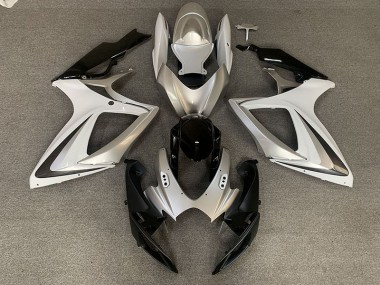 Silber Weiß OEM Stil 2006-2007 GSXR 600-750 Motorrad Verkleidung
