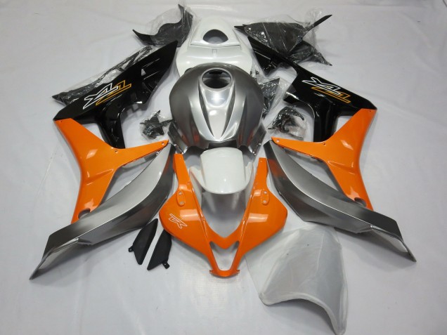 Silber Weiß & Orange 2007-2008 CBR600RR Motorrad Verkleidung Silber Weiß & Orange 2007-2008 CBR600RR Motorrad Verkleidung