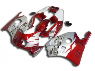 Silber Rot & Weiß 1990-1998 CBR250RR Motorrad Verkleidung