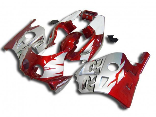 Silber Rot & Weiß 1990-1998 CBR250RR Motorrad Verkleidung