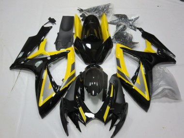 Silber & Schwarz Gelb 2006-2007 GSXR 600-750 Motorrad Verkleidung