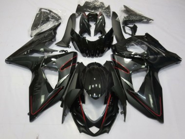 Silber Schwarz & Rot 2009-2016 GSXR 1000 Motorrad Verkleidung