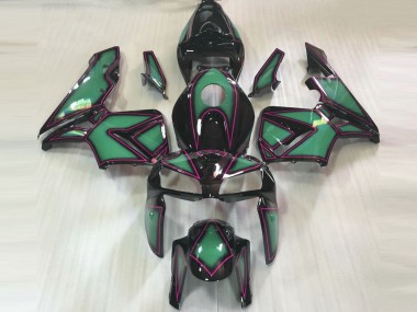 Smaragdgrün & Rosa Umriss 2005-2006 CBR600RR Motorrad Verkleidung