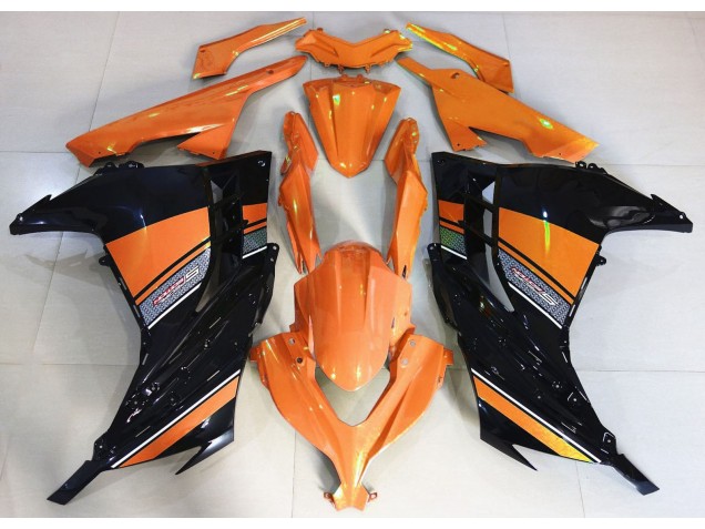 Sonnenaufgangsorange & Schwarz 2013-2018 Ninja 300 Motorrad Verkleidung